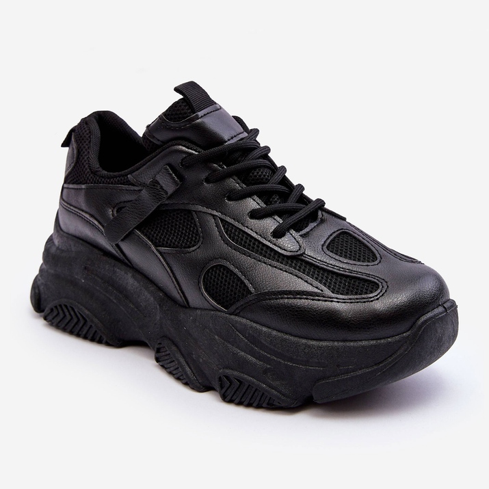 PG1 Damen-Sneaker mit klobiger Plateausohle, Schwarz, Agnenia 2