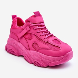 PG1 Damen-Sneaker mit klobiger Plateausohle, Fuchsia Agnenia rosa 1