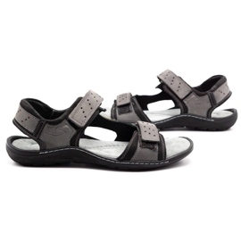 Olivier Herren Ledersandalen 295K grau 4