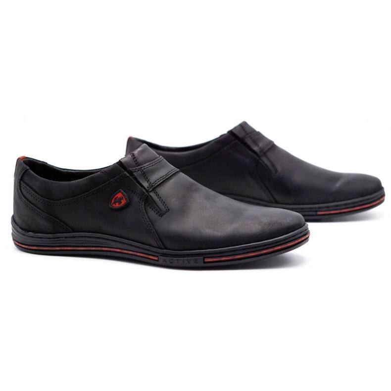 Polbut Herren Brogues Leder 362 Schwarz 1