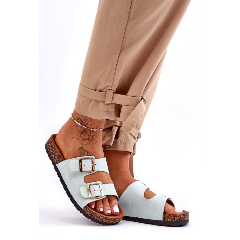 MSMG Damen-Slip-On-Sandalen Cortina Mint grün 3