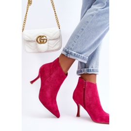 WS1 Fuchsia Merisa Wildleder-Stiefel mit hohem Absatz für Damen rosa 2
