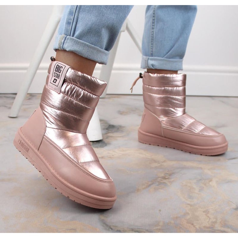 Metallic-Schneestiefel Big Star W INT1589C rosa 2