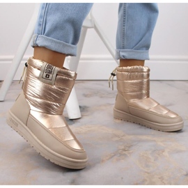 Metallic-Schneestiefel Big Star W INT1589D beige golden 2
