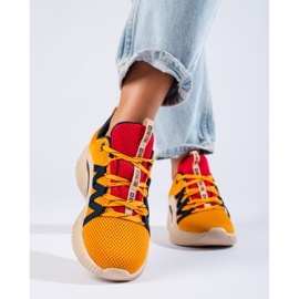 Big Star-Sneaker für Damen KK274061 beige braun rot gelb 1