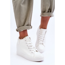 Damen-Sneaker Big Star aus Leder mit Keilabsatz MM274002 Weiß 1