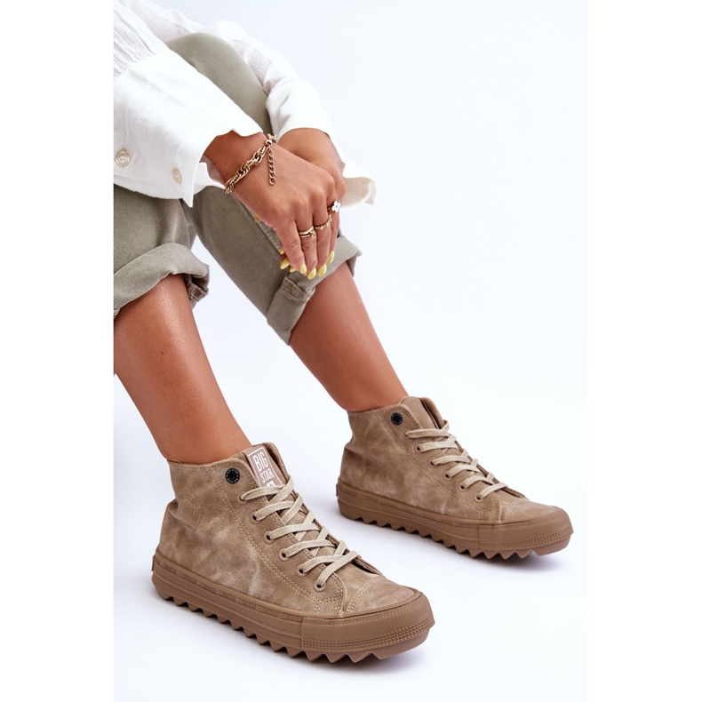 Damen-Sneaker Big Star High Warm Beige GG274071 2