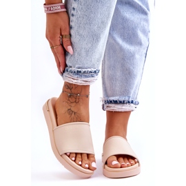 Damen-Plateauhausschuhe Big Star LL274933 Beige 3