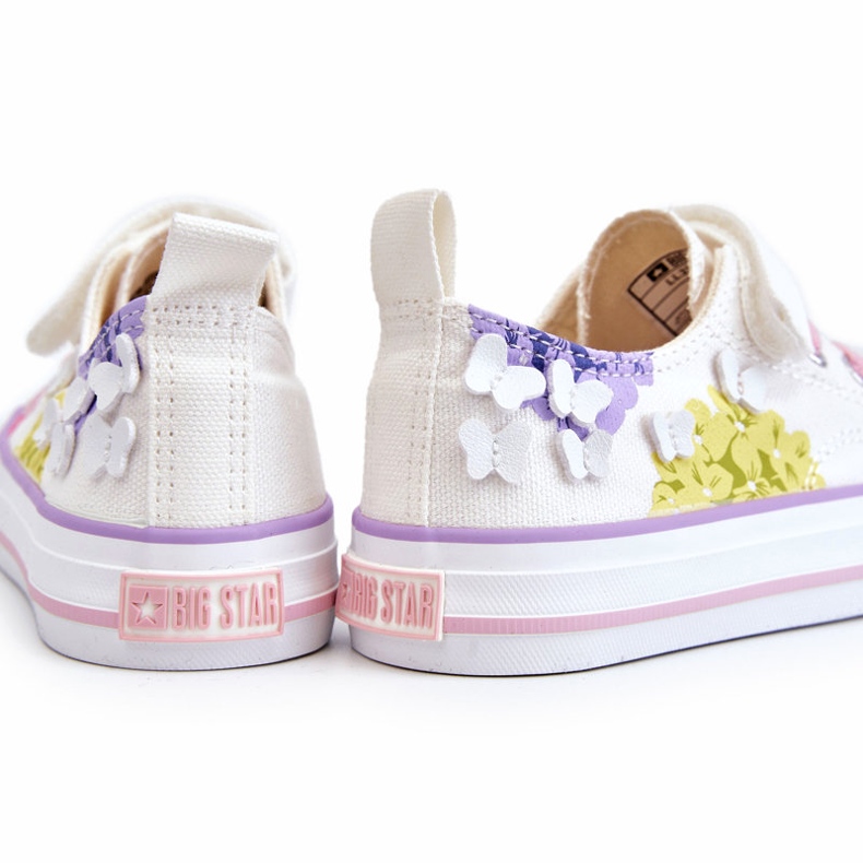 Niedrige Turnschuhe mit Klettverschluss für Kinder Big Star LL374061 Weiß 1