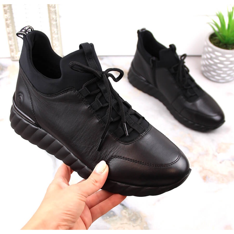 Rieker Remonte D5977-01 lederisolierte Damenstiefel schwarz 1