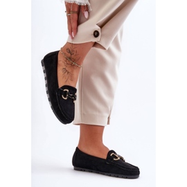 PG1 Damen-Loafer aus Wildleder mit Verzierung in Schwarz von Dionira 4