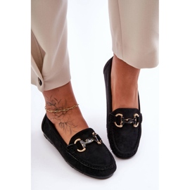 PG1 Damen-Loafer aus Wildleder mit Verzierung in Schwarz von Dionira 3
