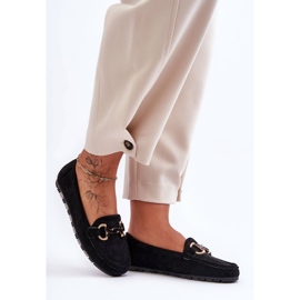 PG1 Damen-Loafer aus Wildleder mit Verzierung in Schwarz von Dionira 6
