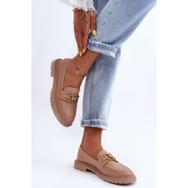 PS1 Damen-Loafer mit flachem Absatz Beige Sincias 2