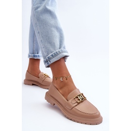PS1 Damen-Loafer mit flachem Absatz Beige Sincias 1