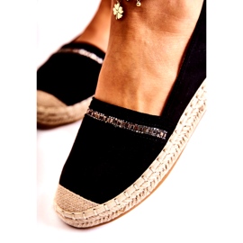 S.Barski Klassische schwarze Slip-On-Espadrilles für Damen Cersei 6