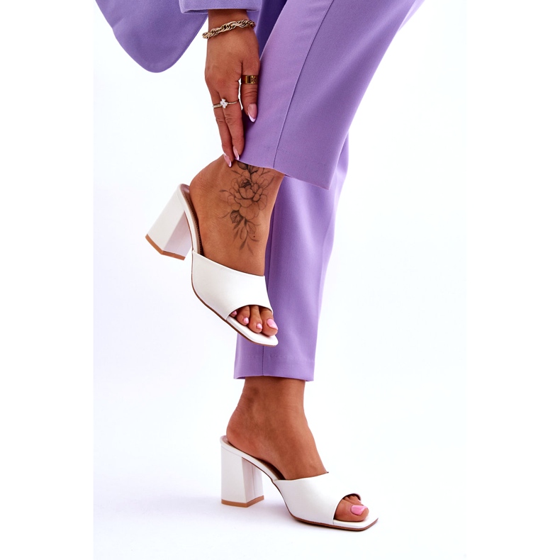 Klassische Damenhausschuhe Weiß Loara 4