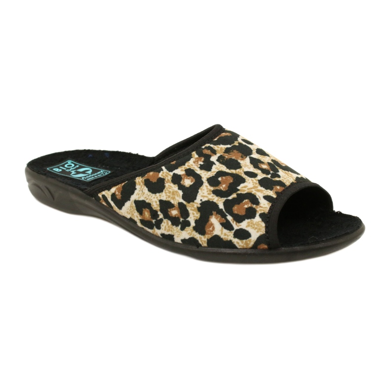 Adanex 16833 Damen-Slipper mit Leopardenmuster schwarz 1