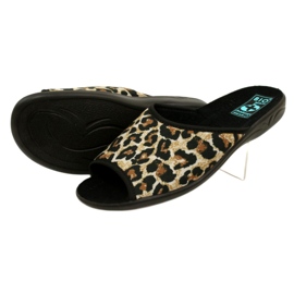 Adanex 16833 Damen-Slipper mit Leopardenmuster schwarz 4