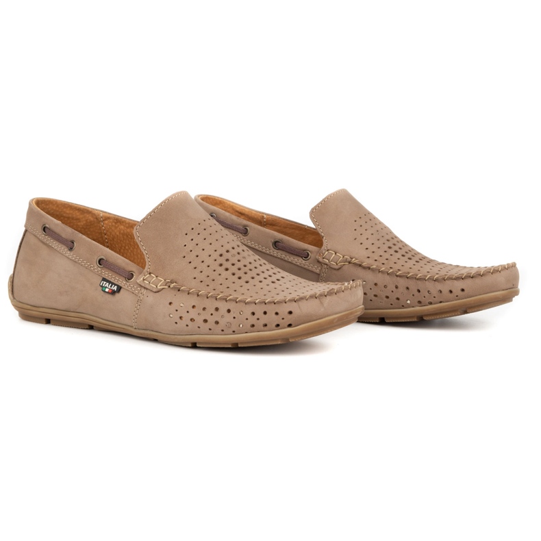 Olivier Sommer-Leder-Loafer für Herren 085DKNT braun 2