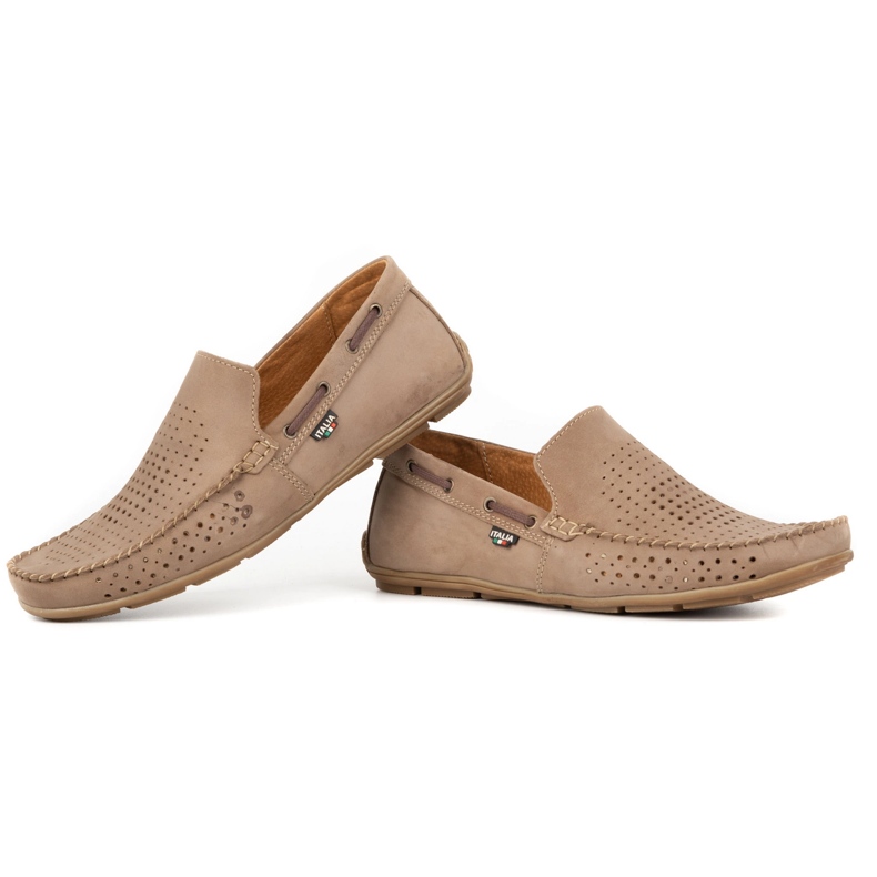 Olivier Sommer-Leder-Loafer für Herren 085DKNT braun 1