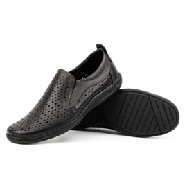 Olivier Durchbrochene Herren-Slipper für den Sommer 662 schwarz 1