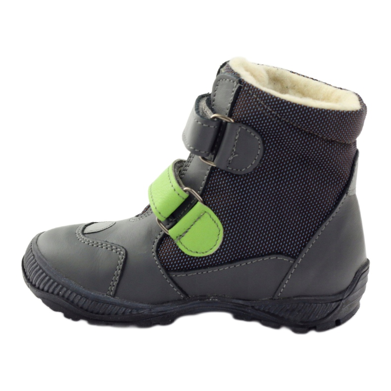 Bartuś -Stiefel Stiefel mit Membran 315 für graue/grüne Klettverschluss 2