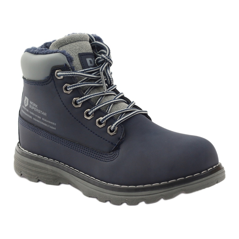 DK Winterwanderschuhe mit Reißverschluss 75009 navy blau grau 1
