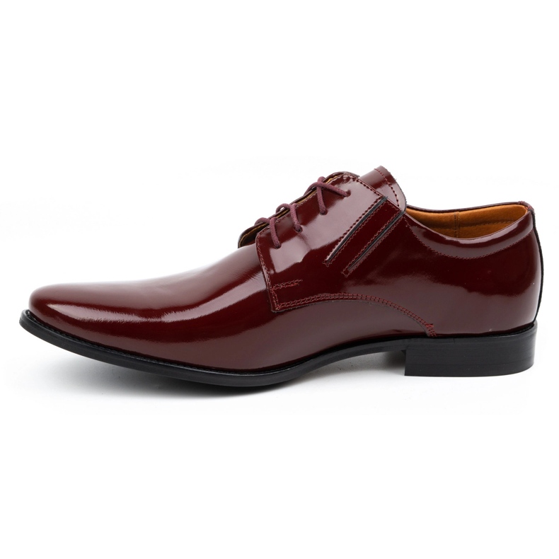 Olivier Formale Herren-Lederschuhe mit Lackleder 480 Kirsche rot 1