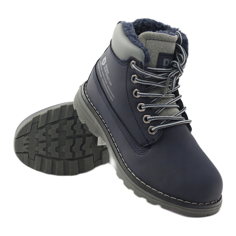 DK Winterwanderschuhe mit Reißverschluss 75009 navy blau grau 3