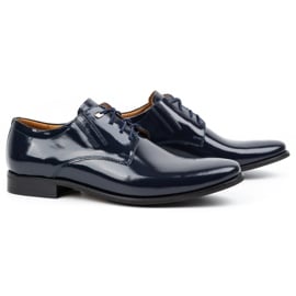 Olivier Formale Herren-Lederschuhe, Lackleder 480 Marineblau 2