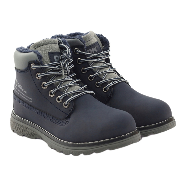 DK Winterwanderschuhe mit Reißverschluss 75009 navy blau grau 4