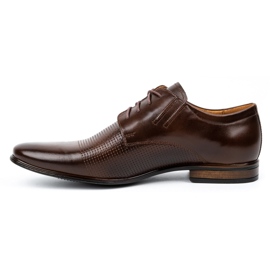 Olivier Formale Herren-Lederschuhe 482 dunkelbraun 1