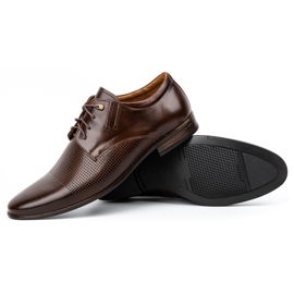 Olivier Formale Herren-Lederschuhe 482 dunkelbraun 3