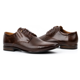 Olivier Formale Herren-Lederschuhe 482 dunkelbraun 6