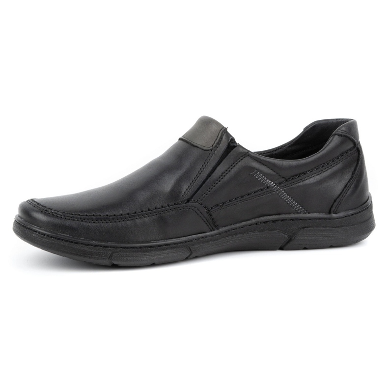 Olivier Herren-Slipper aus Leder 62K schwarz 1