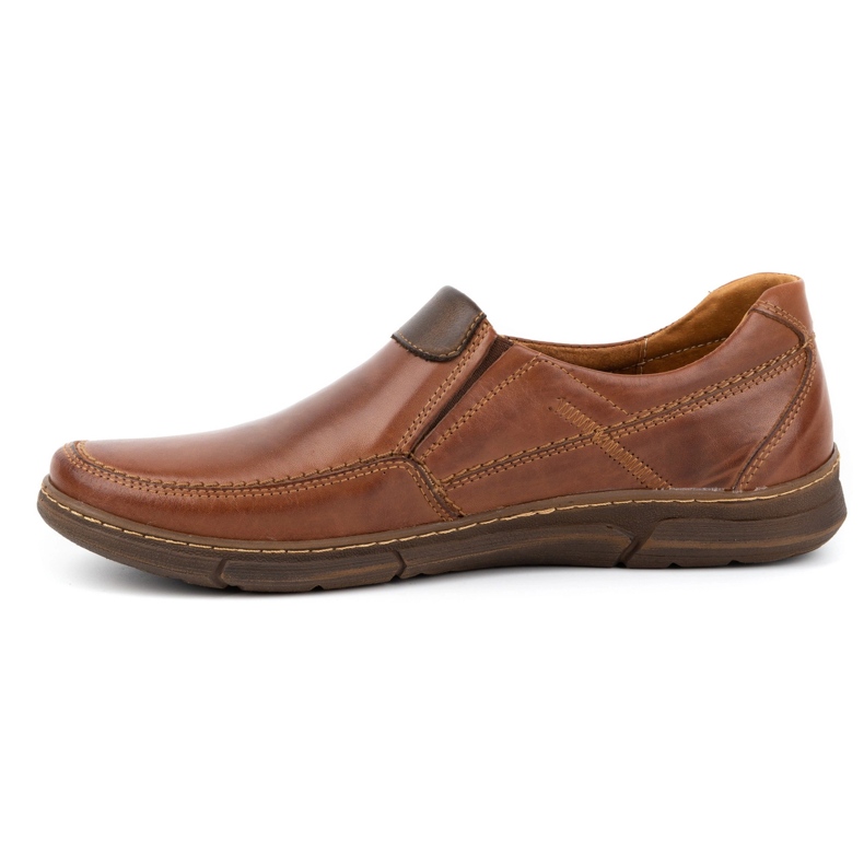 Olivier Herren-Slipper aus Leder 62K braun 1