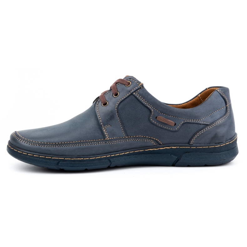 Olivier Herren-Schnürschuhe aus Leder 60K Marineblau 1