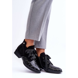 PD1 Flache Damen-Heels mit Schnürung in Schwarz von Meroni 1