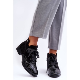 PD1 Flache Damen-Heels mit Schnürung in Schwarz von Meroni 2