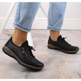 Leder-Slipper Rieker W RKR609 schwarz 2