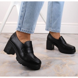 Schuhe am Pfosten Potocki W WOL166A schwarz 2