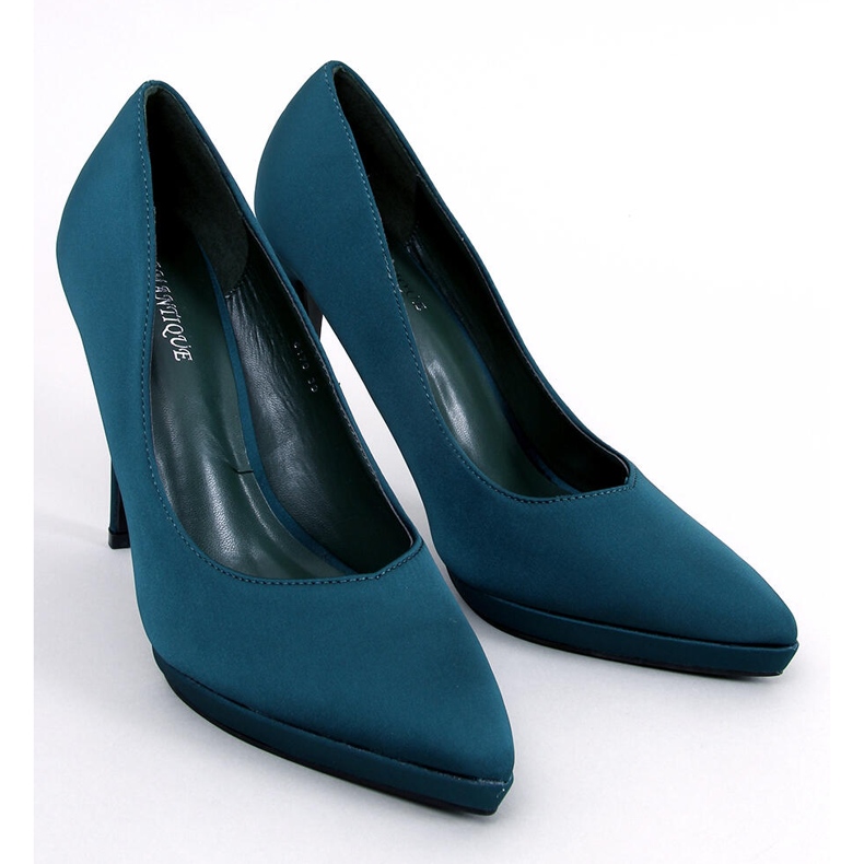 Dunkelgrüne Stiletto-Pumps von Inness 1