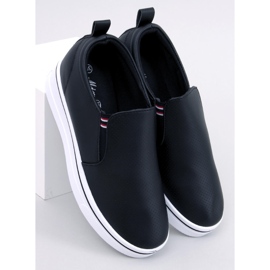 Jenkins Schwarze Slip-On-Sneaker mit Keilabsatz 1