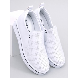 Jenkins Weiße Slip-On-Sneaker mit Keilabsatz 1