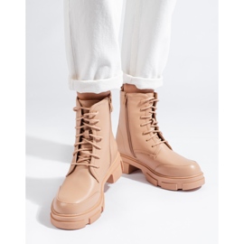 Beigefarbene Damen-Schnürtasche 2