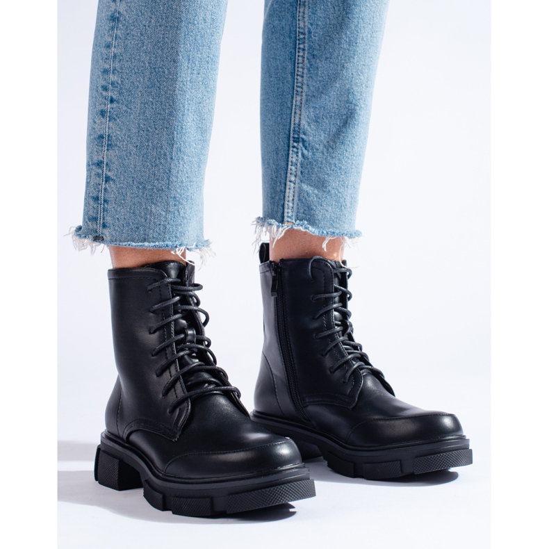 Shelovet Damenschnürer Arbeiter schwarz 1