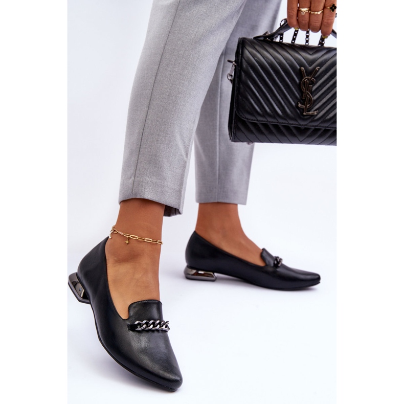 PD1 Ballerinas mit Kette Schwarz Lanez 1