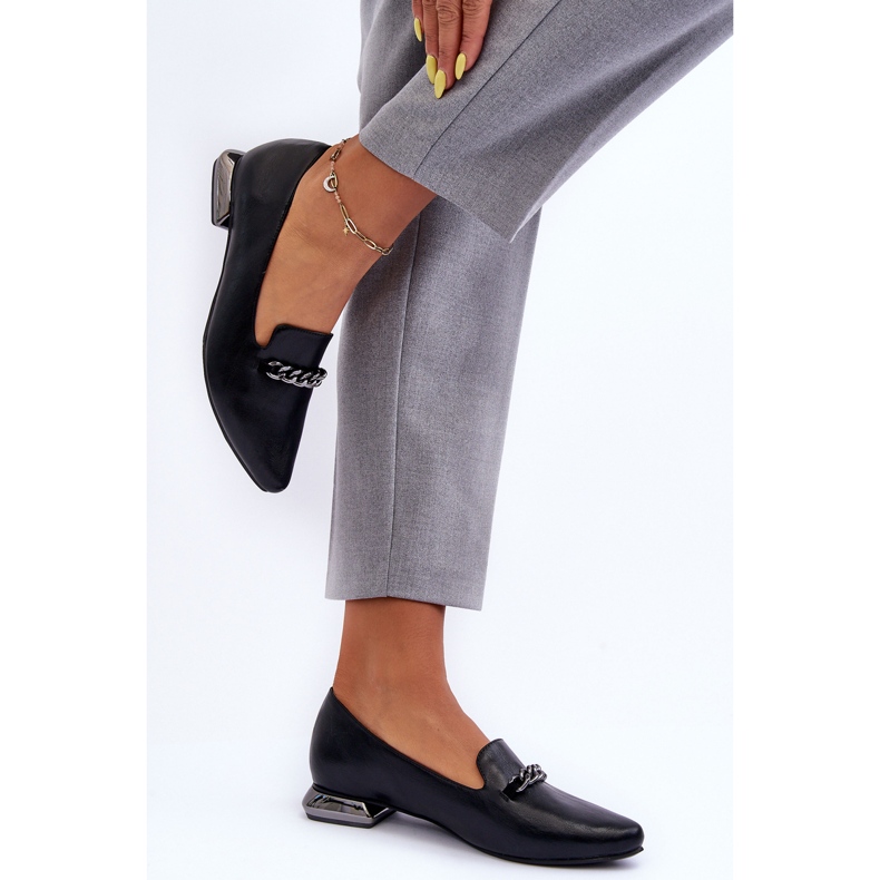 PD1 Ballerinas mit Kette Schwarz Lanez 2