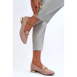 PD1 Ballerinas mit Kette Beige Lanez 2